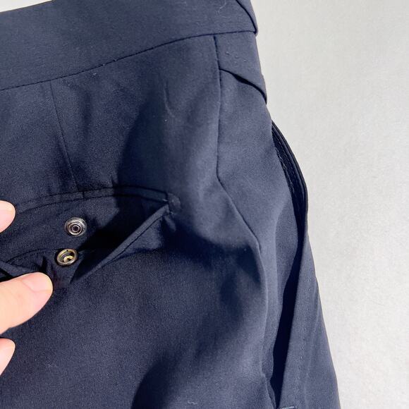 Thierry Mugler Paris Dress Pants  Men's W39 x L31.5 Blue w/ Snap Button Pockets - Picture 5 of 13